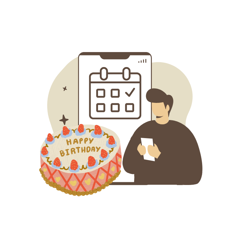 ケーキの予約をしている画像